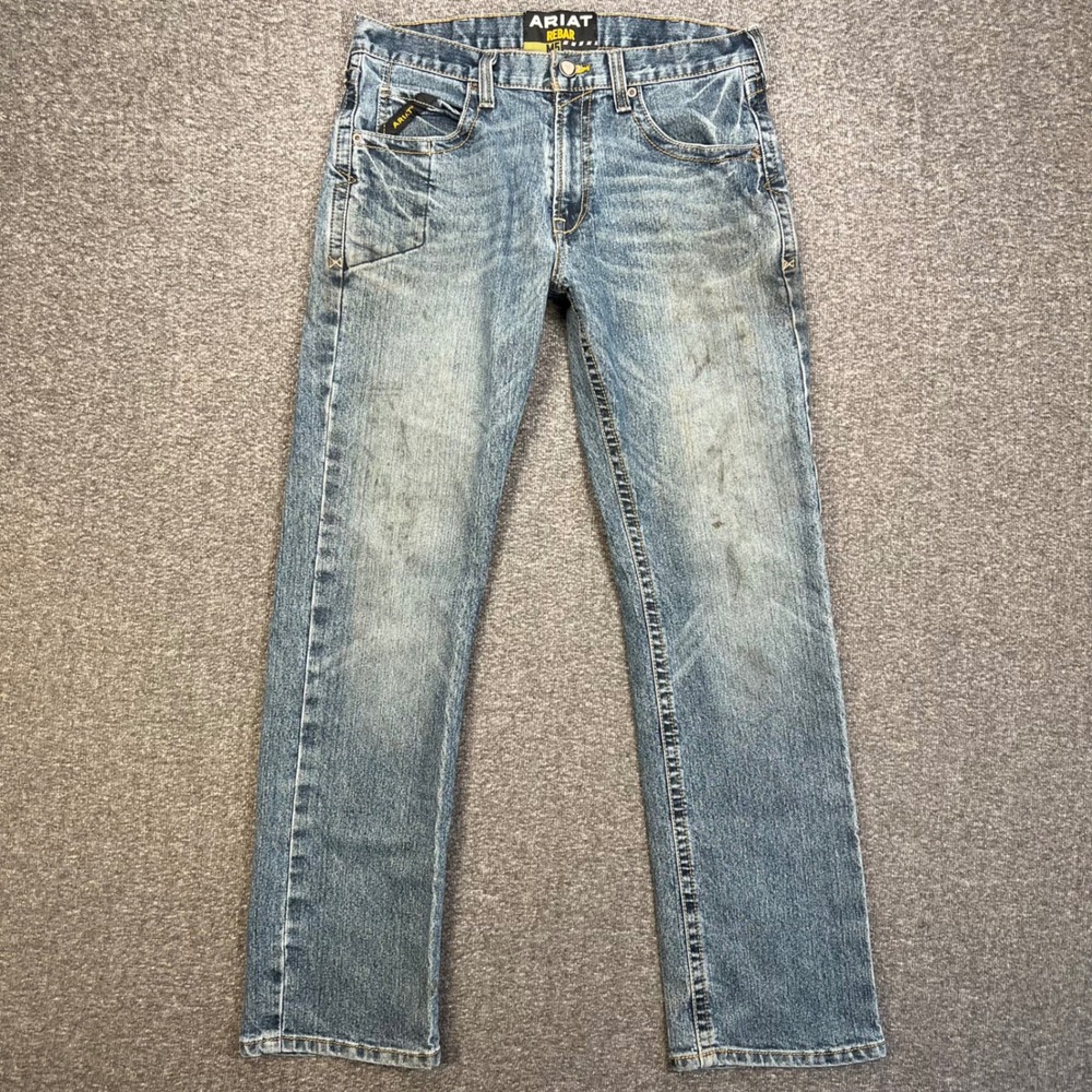 Ariat Rebar M5 Jeans Mens 32x32 Slim Straight Workwear Workwear Utility Denim